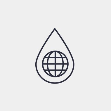 Arka planda izole edilmiş su simgesini kaydet. Web sitesi tasarımı için modern, basit, vektör, simge bırakın, mobil uygulama, ui. Vektör İllüstrasyonu