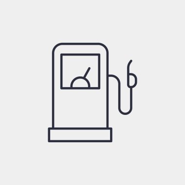 Yakıt pompası ikonu arka planda izole edildi. Benzin istasyonu sembolü modern, basit, vektör, web sitesi tasarımı için simge, mobil uygulama, ui. Vektör İllüstrasyonu