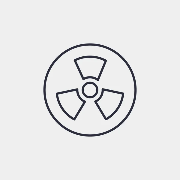 Icona Nucleare Isolata Sullo Sfondo Radiazione Simbolo Moderno Semplice Vettore — Vettoriale Stock