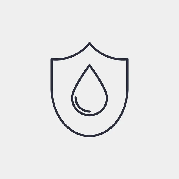 Icona Impermeabile Isolata Sfondo Simbolo Protezione Moderno Semplice Vettore Icona — Vettoriale Stock