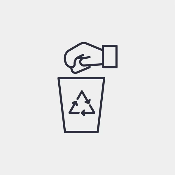 Basura Puede Icono Aislado Fondo Reciclar Símbolo Moderno Simple Vector — Archivo Imágenes Vectoriales