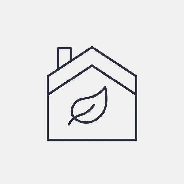 Eco Casa Icono Aislado Fondo Reciclar Símbolo Moderno Simple Vector — Vector de stock
