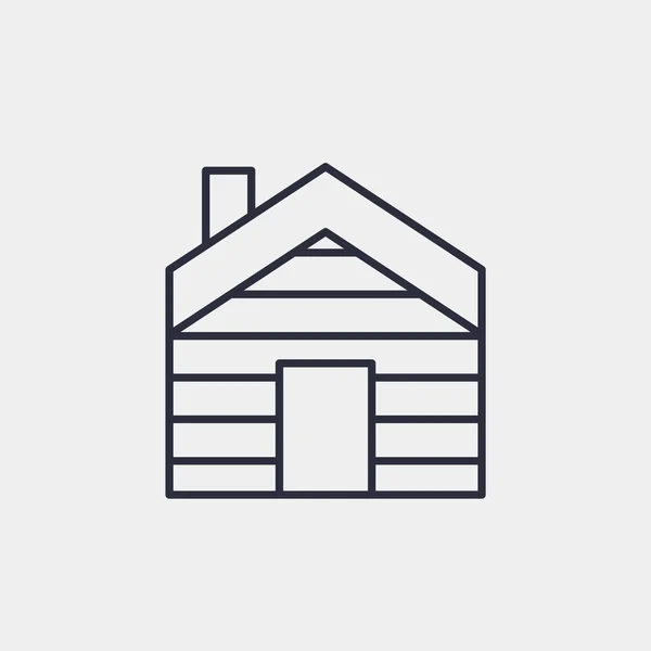 Icono Cabina Registro Aislado Fondo Woodhouse Símbolo Moderno Simple Vector — Vector de stock
