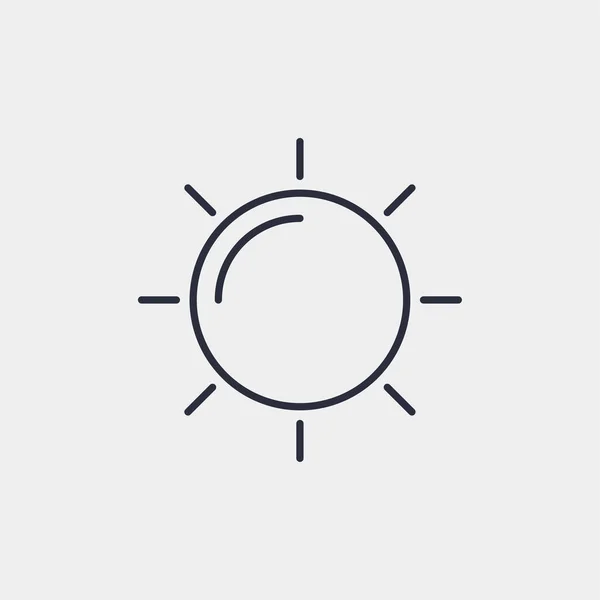 Icono Del Sol Aislado Fondo Símbolo Del Tiempo Moderno Simple — Archivo Imágenes Vectoriales
