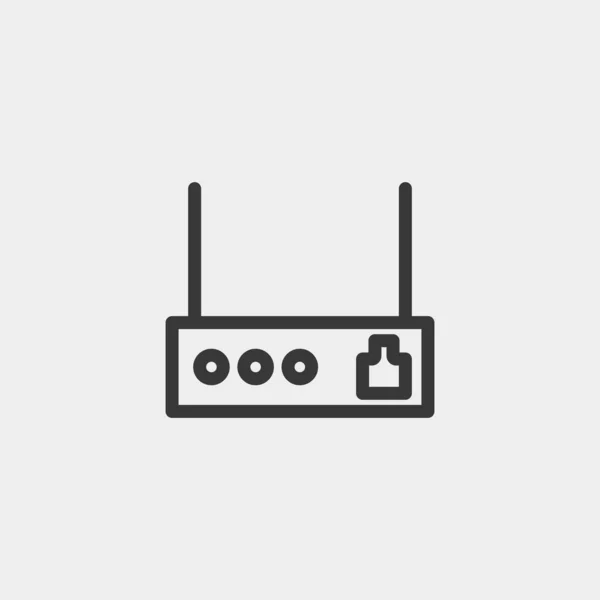 Ícone Roteador Wifi Isolado Segundo Plano Símbolo Acesso Internet Moderno — Vetor de Stock