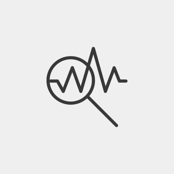 Icono Análisis Datos Aislado Segundo Plano Ampliación Símbolo Moderno Simple — Vector de stock