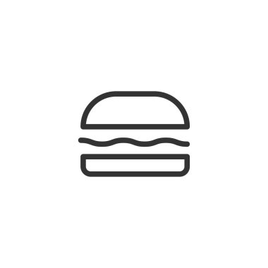 Burger ikonu. Sandviç sembolü modern, basit, vektör, web sitesi tasarımı için simge, mobil uygulama, ui. Vektör İllüstrasyonu