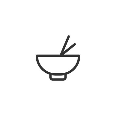 Erişte kutusu ikonu. Wok sembolü modern, basit, web sitesi tasarımı için vektör, mobil uygulama, ui. Vektör İllüstrasyonu