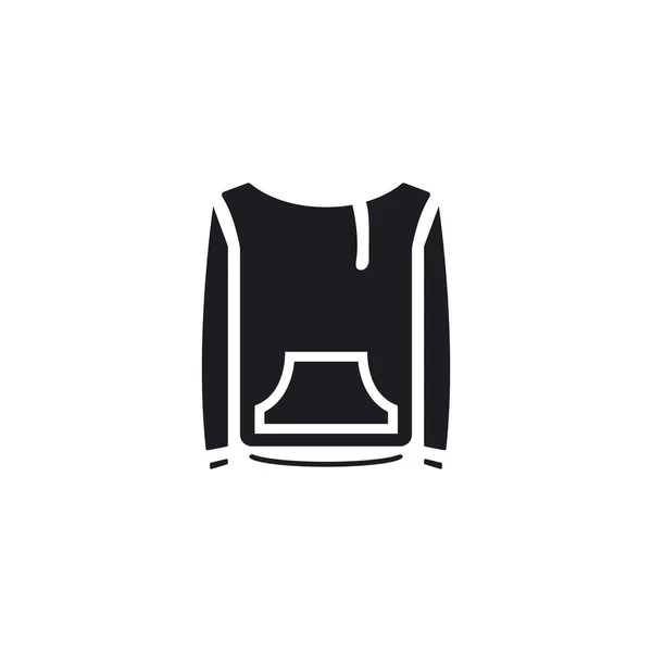 Ikona Mikiny Izolované Bílém Pozadí Oblečení Symbol Moderní Jednoduchý Vektor — Stockový vektor