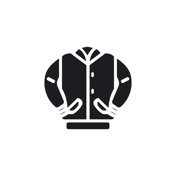 Значок Пиджака Выделен Белом Фоне Символ Одежды Современный Простой Векторный — стоковый вектор