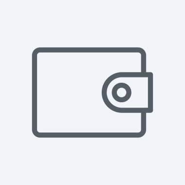 Arka planda cüzdan simgesi izole edildi. Ödeme sembolü modern, basit, vektör, web sitesi tasarımı için simge, mobil uygulama, ui. Vektör İllüstrasyonu