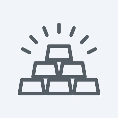 Arka planda altın simge izole edildi. Değerli metal sembolü modern, basit, vektör, web sitesi tasarımı için simge, mobil uygulama, ui. Vektör İllüstrasyonu