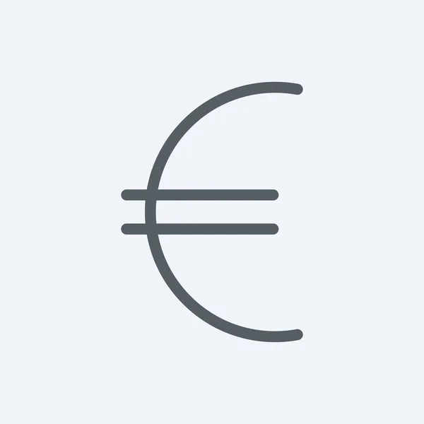Ícone Euro Isolado Segundo Plano Símbolo Moeda Moderno Simples Vetor — Vetor de Stock