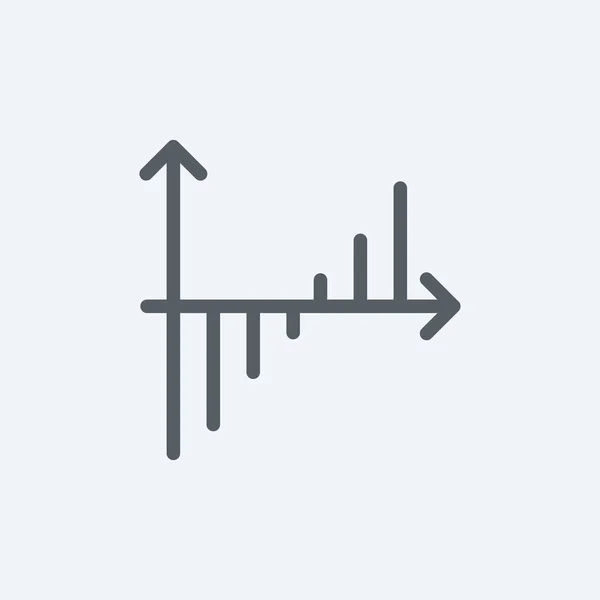 Ícone Gráfico Linha Isolado Fundo Símbolo Gráfico Moderno Simples Vetor — Vetor de Stock