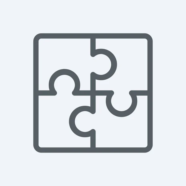 Arka planda bulmaca simgesi izole edildi. Yapboz sembolü modern, basit, vektör, web sitesi tasarımı için simge, mobil uygulama, ui. Vektör İllüstrasyonu