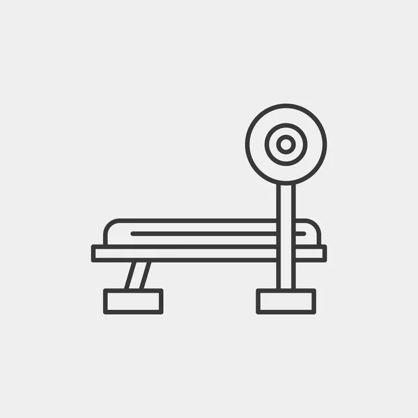 Hantelbank Symbol Isoliert Auf Dem Hintergrund Workout Symbol Modern Einfach — Stockvektor