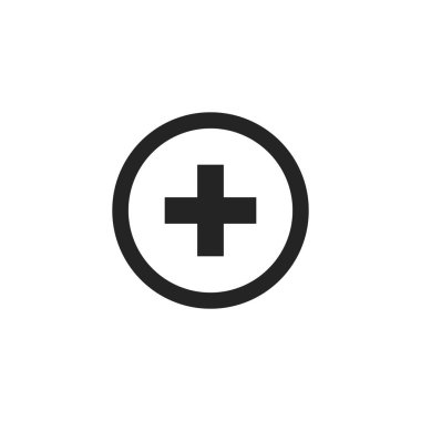 Simge ekle. Artı sembol modern, basit, vektör, web sitesi tasarımı için simge, mobil uygulama, ui. Vektör İllüstrasyonu