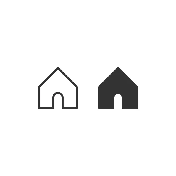 Home Ikon Elszigetelt Fehér Háttérrel Ház Szimbólum Modern Egyszerű Vektor — Stock Vector