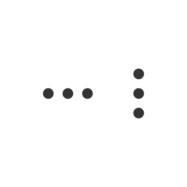 Další Ikona Tlačítka Izolované Bílém Pozadí Menu Symbol Moderní Jednoduchý — Stockový vektor