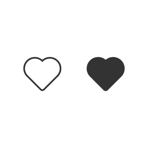 Сердце Икона Социальных Медиа Изолированы Белом Фоне Символ Любви Современный — стоковый вектор