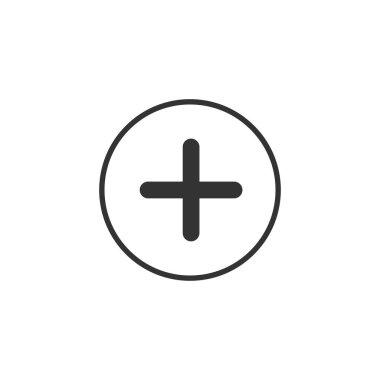 Simge ekle. Artı sembol modern, basit, vektör, web sitesi tasarımı için simge, mobil uygulama, ui. Vektör İllüstrasyonu