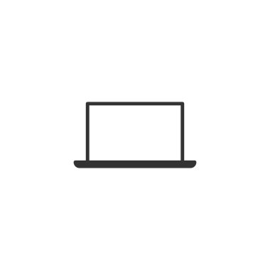 Dizüstü bilgisayar simgesi. Web sitesi tasarımı için modern, basit, vektör, simge, mobil uygulama, ui. Vektör İllüstrasyonu