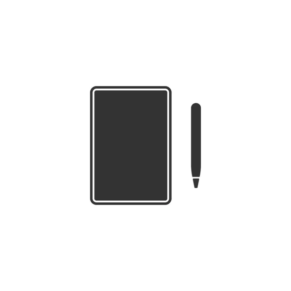 Tablet Mit Stift Symbol Gadget Symbol Modern Einfach Vektor Symbol — Stockvektor