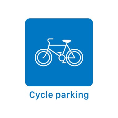 Cycle parking road sign icon. Traffic signs symbol modern, simple, vector, icon for website design, mobile app, ui. Vector Illustration