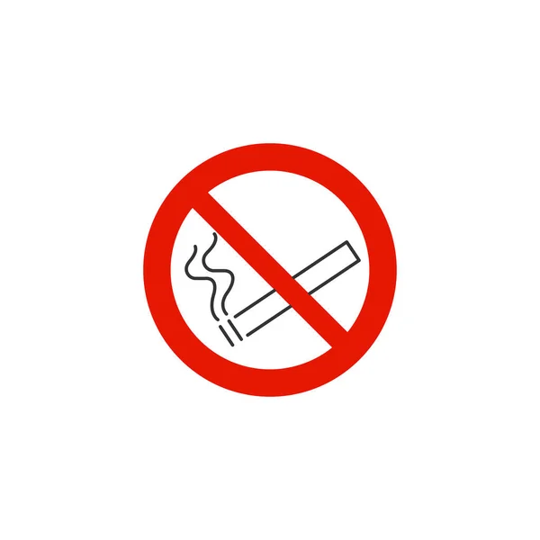 Icono Señal Fumar Símbolo Prohibición Moderno Simple Vector Icono Para — Vector de stock