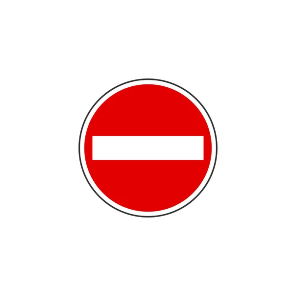 Entry Road Sign Icon Traffic Signs Symbol Modern Simple Vector — Stok Vektör
