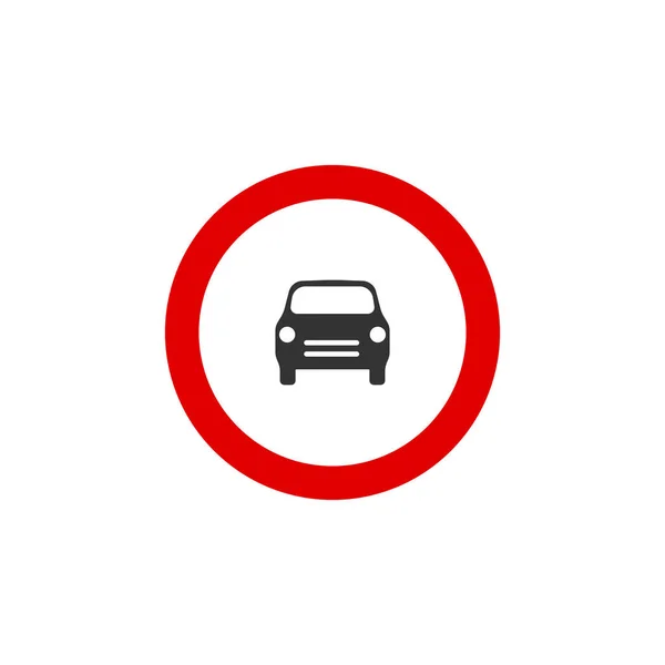 Vehicles Allowed Road Sign Icon Traffic Signs Symbol Modern Simple — Vector de stock