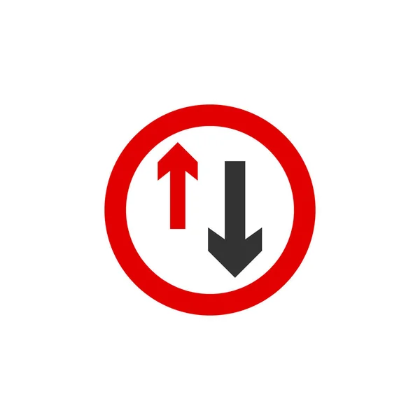 Priority Lane Road Sign Icon Traffic Signs Symbol Modern Simple — Stok Vektör