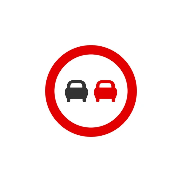 没有超车标志图标 交通标志象征着现代 网站设计图标 移动应用 病媒图解 — 图库矢量图片