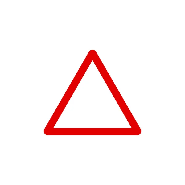 Red Triangle Road Sign Icon Traffic Signs Symbol Modern Simple — Stok Vektör