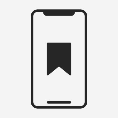 Arkaplanda akıllı telefon simgesi izole edildi. Gadget sembolü modern, basit, vektör, web sitesi tasarımı için simge, mobil uygulama, ui. Vektör İllüstrasyonu