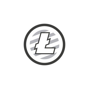 Litecoin simgesi beyaz arkaplanda izole edildi. Şifreleme sembolü modern, basit, vektör, web sitesi tasarımı için simge, mobil uygulama, ui. Vektör İllüstrasyonu