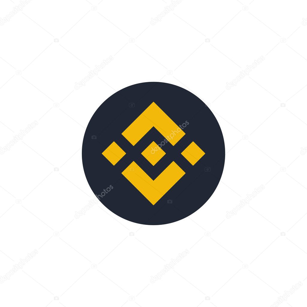 Binance icon isolated on white background. Cryptocurrency symbol modern, simple, vector, icon for website design, mobile app, ui. Vector Illustration