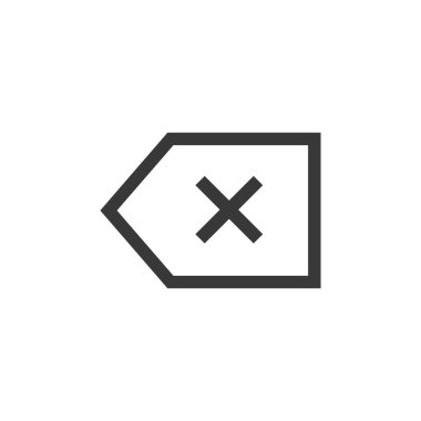Backspace icon. Delete symbol modern, simple, vector, icon for website design, mobile app, ui. Vector Illustration clipart