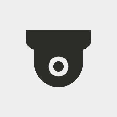 Kamera simgesi arkaplanda izole edildi. İzleme sembolü modern, basit, vektör, web sitesi tasarımı için simge, mobil uygulama, ui. Vektör İllüstrasyonu