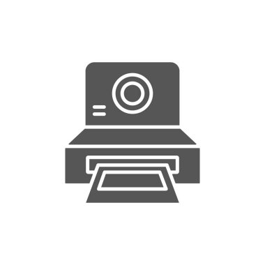 Beyaz arkaplanda anlık kamera simgesi izole edildi. Fotoğraf sembolü modern, basit, vektör, web sitesi tasarımı için simge, mobil uygulama, ui. Vektör İllüstrasyonu