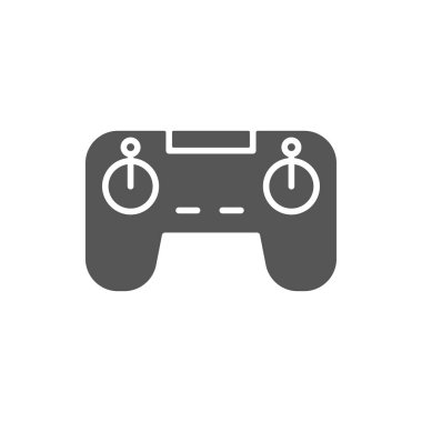 Konsol Oyun Denetleyici simgesi beyaz arkaplanda izole edildi. Joystick sembolü modern, basit, vektör, web sitesi tasarımı için simge, mobil uygulama, ui. Vektör İllüstrasyonu