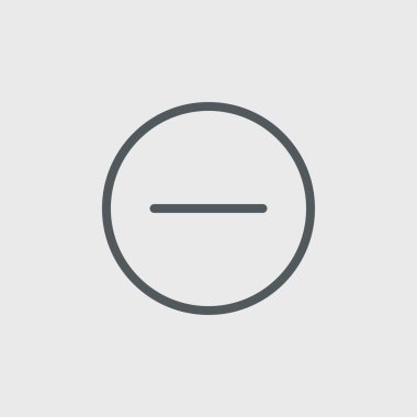 Arka planda izole edilmiş düğme simgesini sil. Web sitesi tasarımı için modern, basit, vektör, simgeyi reddet, mobil uygulama, ui. Vektör İllüstrasyonu