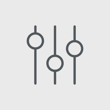 Arka planda izole edilmiş simgeyi ayarla. Filtre sembolü modern, basit, vektör, web sitesi tasarımı için simge, mobil uygulama, ui. Vektör İllüstrasyonu