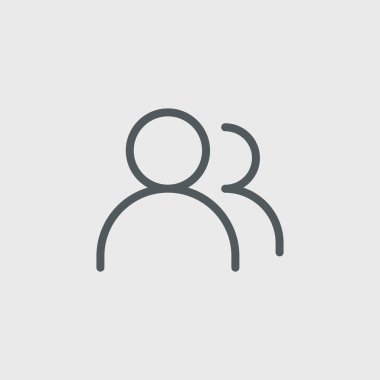 Arka planda kullanıcı simgesi izole edildi. Profil sembolü modern, basit, vektör, web sitesi tasarımı için simge, mobil uygulama, ui. Vektör İllüstrasyonu