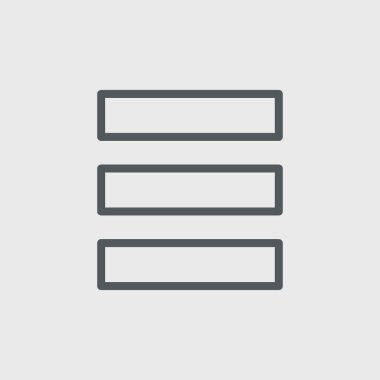 Arkaplanda hamburger menüsü simgesi izole edildi. Katmanlar modern, basit, vektör, web sitesi tasarımı için simge, mobil uygulama, ui. Vektör İllüstrasyonu