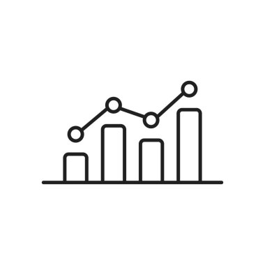 İstatistik simgesi. Grafik sembolü modern, basit, vektör, web sitesi tasarımı için simge, mobil uygulama, ui. Vektör İllüstrasyonu