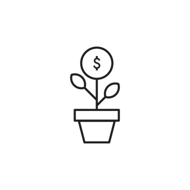 Kâr simgesi. Web sitesi tasarımı için modern, basit, vektör, simge, mobil uygulama, ui. Vektör İllüstrasyonu