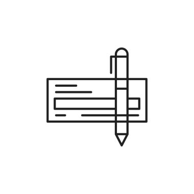 Beyaz arkaplanda izole edilmiş ödeme simgesini kontrol et. Bill sembolü modern, basit, vektör, web sitesi tasarımı için simge, mobil uygulama, ui. Vektör İllüstrasyonu