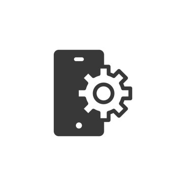 Giden arama simgesi. Ayarlar web sitesi tasarımı için modern, basit, vektör, simge, mobil uygulama, ui. Vektör