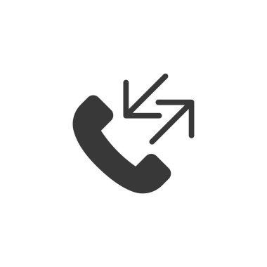 Gelen ve giden arama simgesi. Telefon sembolü modern, basit, vektör, web sitesi tasarımı için simge, mobil uygulama, ui. Vektör